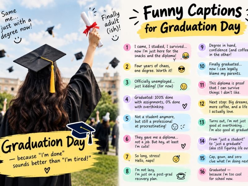 Graduation Captions