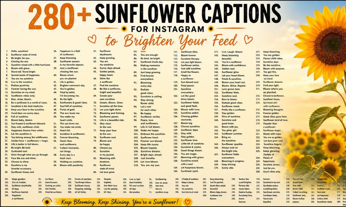 Sunflower Captions for Instagram