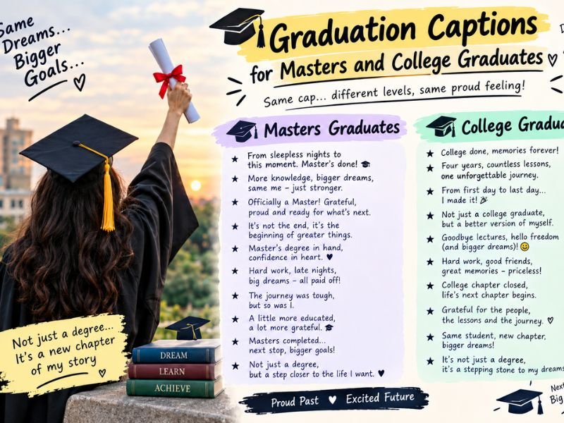graducation captions